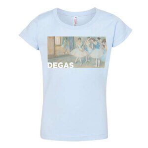 NWT Degas Print Toddler Girls Lt Blue T-shirt - "At the Dancing Rehearsal Hall"